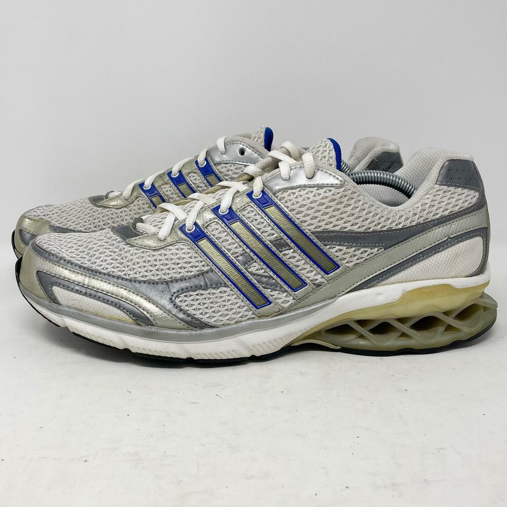 Adidas Boost Running Shoes Mens Size 12 White Silver Blue